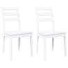 Sillas de comedor 2 unidades madera maciza de caucho blanco 2