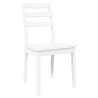 Sillas de comedor 2 unidades madera maciza de caucho blanco 4