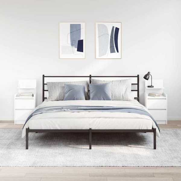 Mesas de cabeceira com 2 gavetas 2 pcs 38x34x80 cm branco M 3