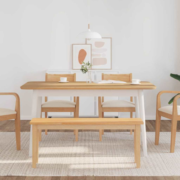 Banco 110 cm Madera Maciza Caucho M 3