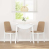 Sillas de comedor con cojines 2uds madera maciza blanco caucho 3