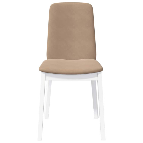 Cadeiras de jantar com almofadões 2 pcs madeira maciça branco M 5