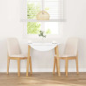 Sillas de comedor con cojines 2 uds madera maciza caucho 3