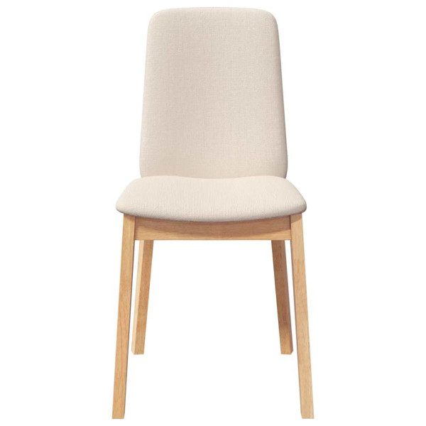 Sillas de comedor con cojines 2 uds madera maciza caucho M 5