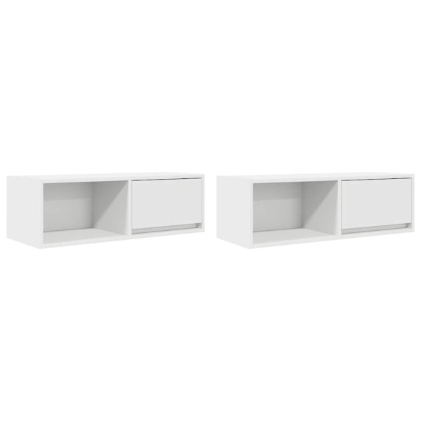 Móveis de TV 2 pcs 80x31x25.5 cm deriv. madeira branco M 2