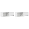 Muebles de TV 2 uds Blanco 80x31x25.5 cm Madera de ingeniería 2