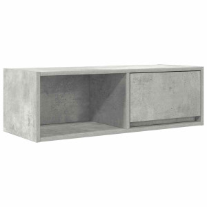 Mueble de TV de madera de ingeniería gris hormigón 80x31x25.5cm H