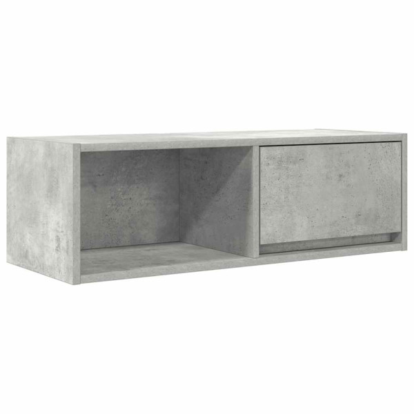 Mueble de TV de madera de ingeniería gris hormigón 80x31x25.5cm M 2