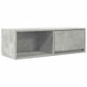 Mueble de TV de madera de ingeniería gris hormigón 80x31x25.5cm 2