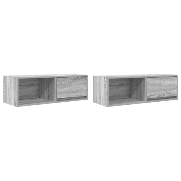 Móveis de TV 2pcs 80x31x25.5cm deriv. madeira sonoma cinzento M 2
