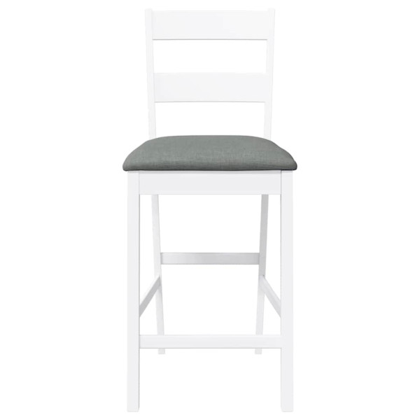 Bancos de bar com almofadões 2pcs madeira de seringueira maciça M 5