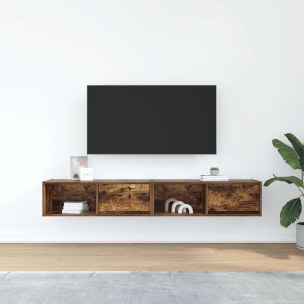 Muebles de TV 2 uds madera ingeniería color roble 80x31x25.5 cm M 3