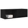 Mueble de TV de madera de roble negro 80x31x25.5 cm 4