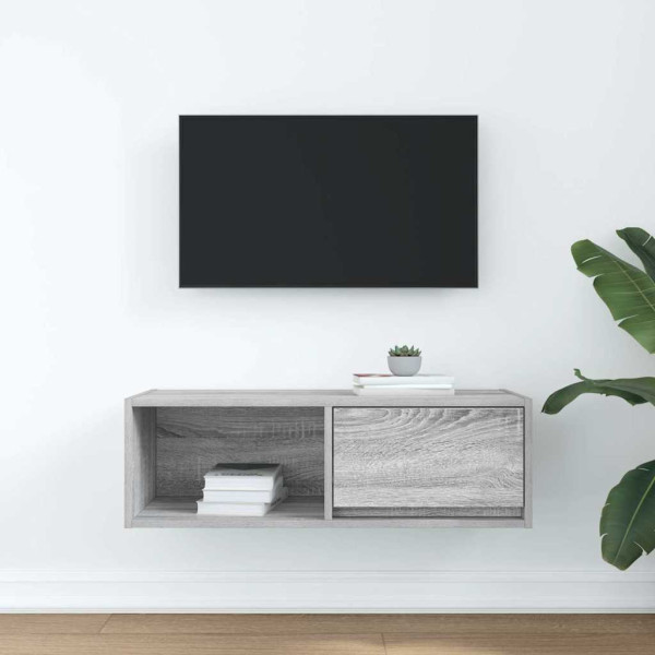 Mueble de TV madera de ingeniería gris Sonoma 80x31x25.5 cm M 3