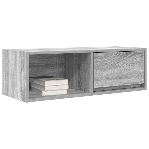 Mueble de TV madera de ingeniería gris Sonoma 80x31x25.5 cm M 4