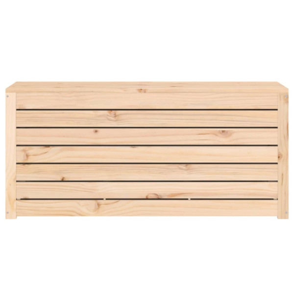 Baúl de jardín madera maciza de pino 101x50.5x46.5 cm M 5