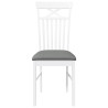 Cadeiras de jantar com almofadões 2 pcs madeira maciça branco 5