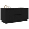 Mueble de TV con luces LED roble negro 100x41x50 cm 5