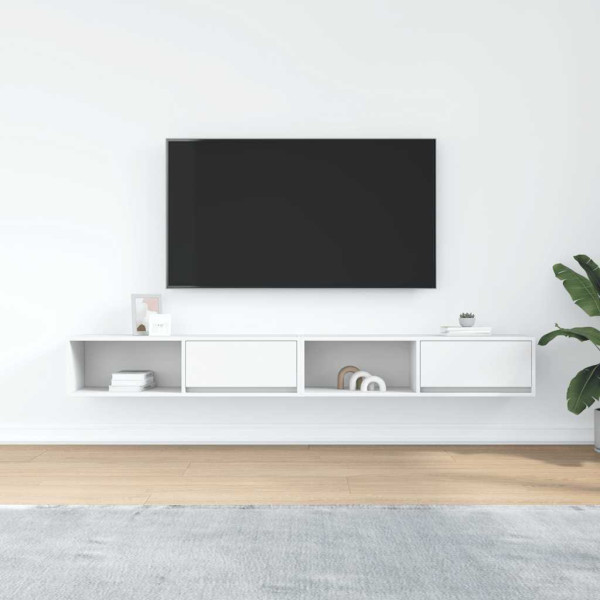 Muebles de TV 2 uds Blanco 100x31x25.5 cm Madera de ingeniería M 3