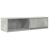 Mueble de TV madera contrachapada gris hormigón 100x31x25.5 cm 2