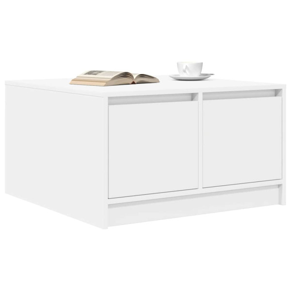 Mesa de centro com gavetas 70.5x70x40 cm branco M 4