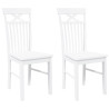 Cadeiras de jantar 2 pcs madeira de seringueira maciça branco 2