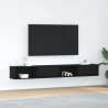 Muebles de TV 2 uds Roble Negro 100x31x25.5cm Madera ingeniería 1