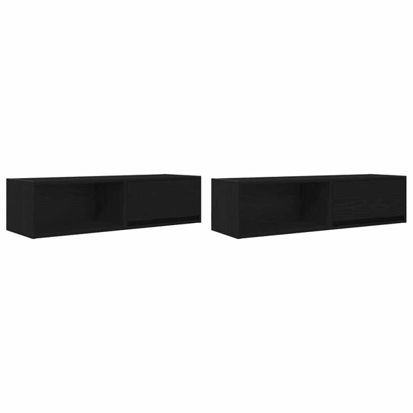 Móveis de TV 2pcs 100x31x25.5cm deriv. madeira carvalho preto M 2