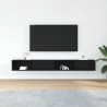 Muebles de TV 2 uds Roble Negro 100x31x25.5cm Madera ingeniería 3