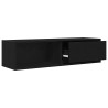 Muebles de TV 2 uds Roble Negro 100x31x25.5cm Madera ingeniería 5
