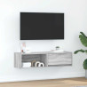Mueble de TV Sonoma gris 100x31x25.5 cm madera de ingeniería 1