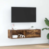 Mueble de TV de roble ahumado 100x31x25.5cm Madera ingeniería 1
