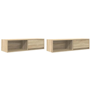Muebles de TV 2uds Roble Sonoma 100x31x25.5cm Madera ingeniería H