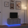Mueble de TV con luces LED Sonoma gris 100x41x50 cm 1