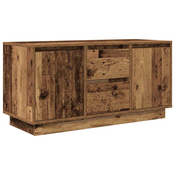 Mueble de TV con luces LED madera vieja 100x41x50 cm M 3