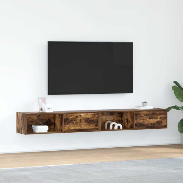 Muebles de TV 2 uds madera ingeniería color roble 100x31x25.5cm D