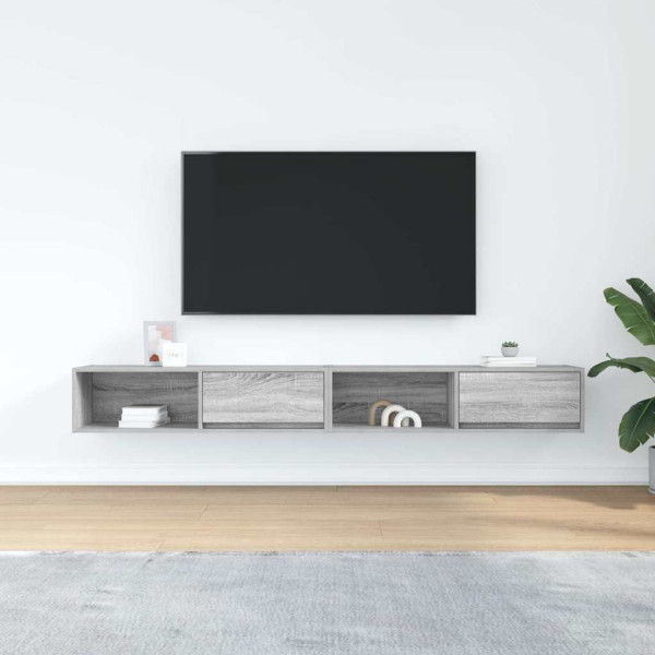 Móveis de TV 2pcs 100x31x25.5cm deriv. madeira cinzento sonoma M 3