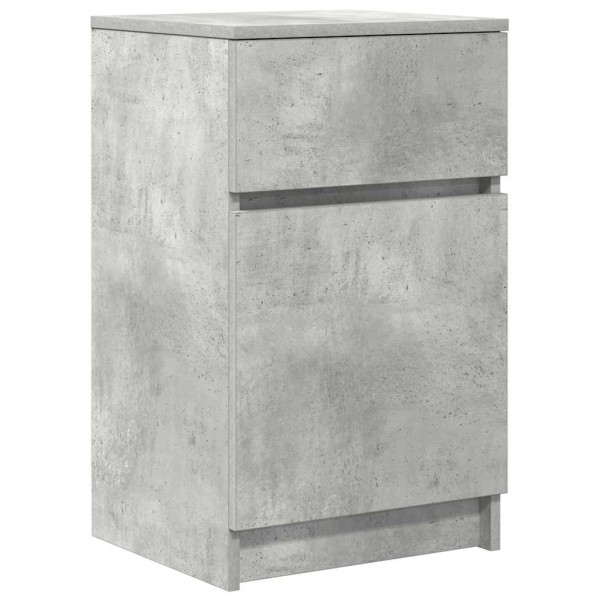 Mesitas de noche 2 uds madera contrachapada gris 39x35x65 cm M 5