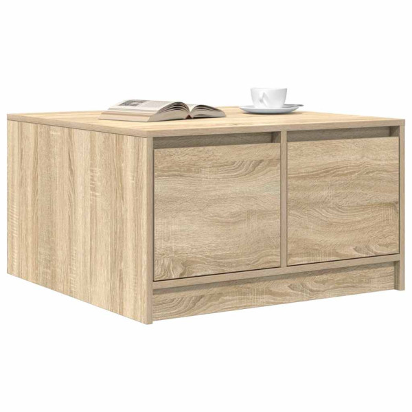 Mesa de centro com gavetas 70.5x70x40 cm carvalho sonoma M 4