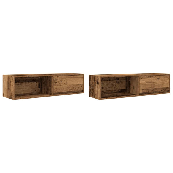 Móveis de TV 2pcs 100x31x25.5cm deriv. madeira madeira velha M 2