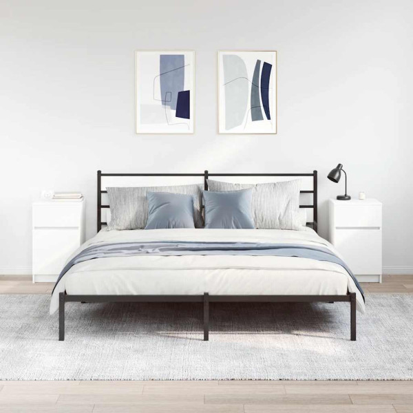 Mesillas de noche 2 uds. Madera de ingeniería blanca 39x35x65cm M 3