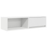 Mueble de TV blanco 100x31x25.5 cm madera de ingeniería 2