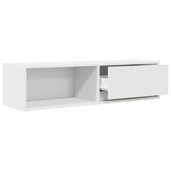 Mueble de TV blanco 100x31x25.5 cm madera de ingeniería M 5
