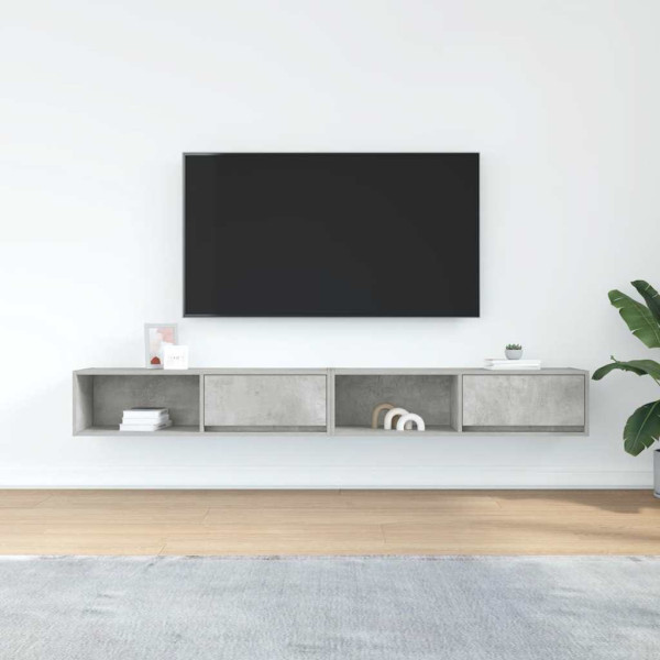 Muebles de TV 2 uds gris hormigón 100x31x25.5 cm M 3