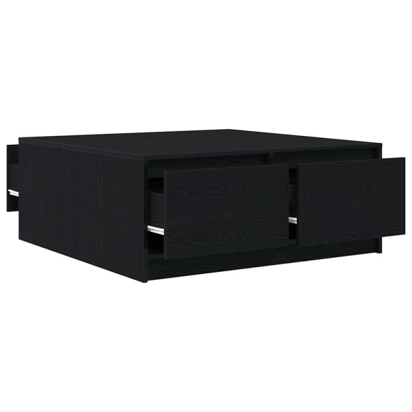 Mesa de centro com gavetas 100x100x40 cm carvalho preto M 5