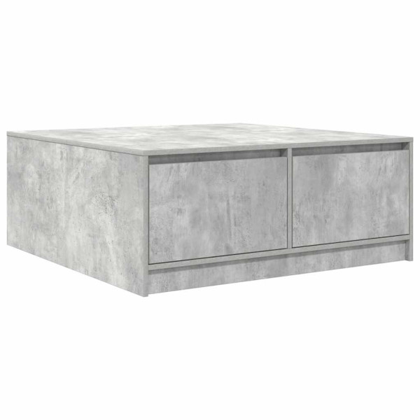 Mesa de centro con cajones gris hormigón 100x100x40 cm M 2