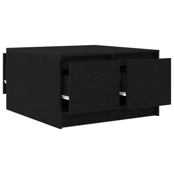 Mesa de centro con cajones roble negro 70.5x70x40 cm M 5