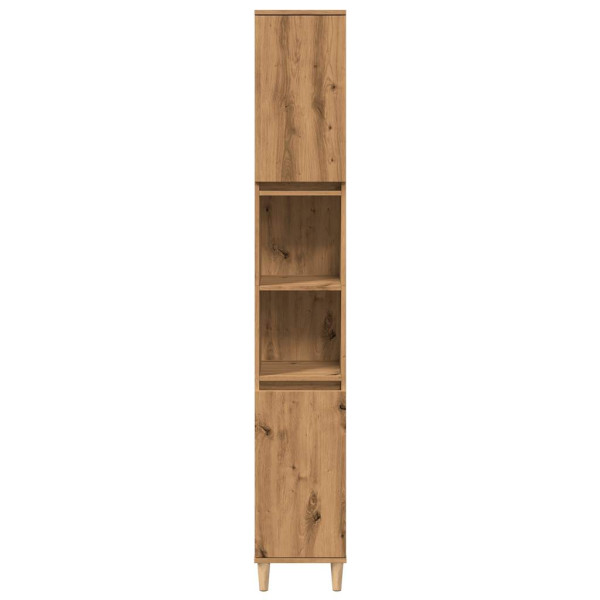 Armario de baño madera contrachapada roble artisan 30x30x190 cm M 4