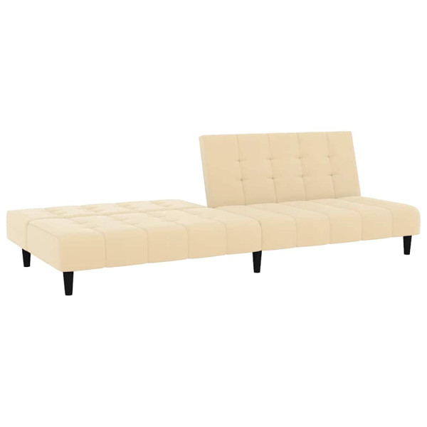 Sofá-cama de 2 lugares veludo cor creme M 4