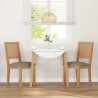 Sillas de comedor con cojines 2 uds madera maciza caucho 3